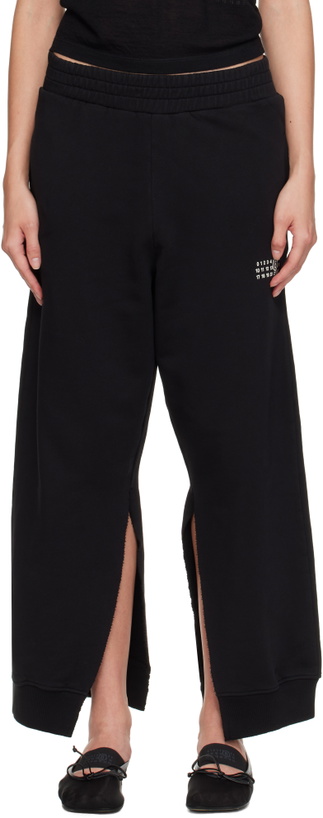 Photo: MM6 Maison Margiela Black Cotton Lounge Pants