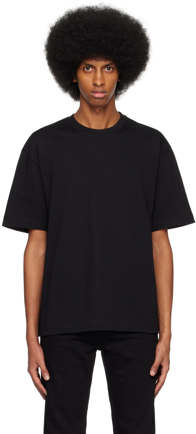 Filippa K Black Heavy Crewneck T-Shirt