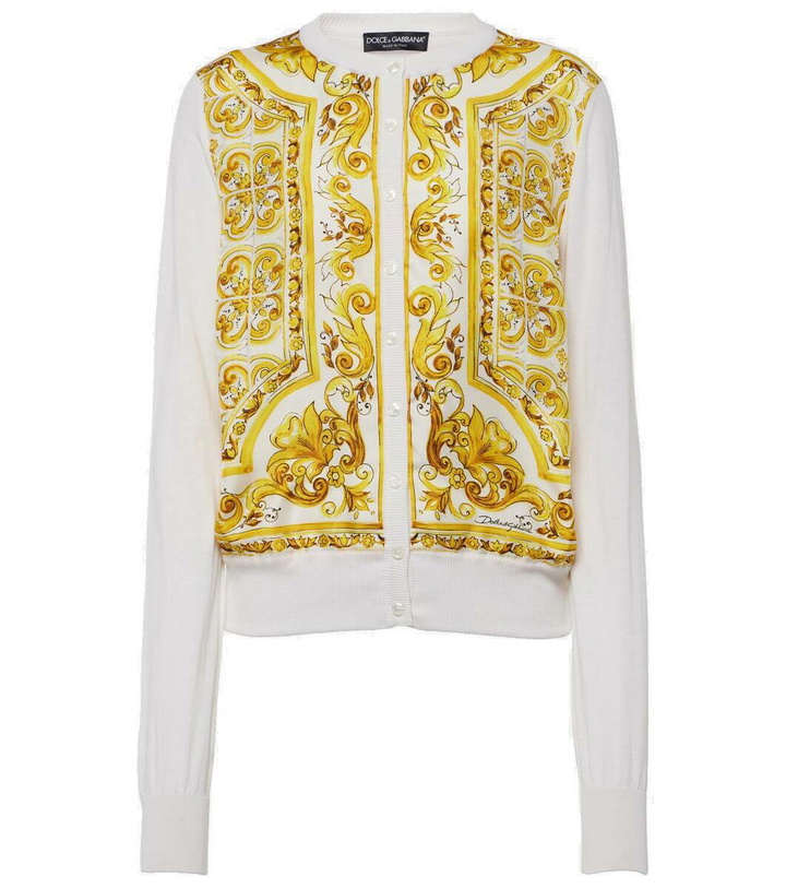 Photo: Dolce&Gabbana Majolica silk twill cardigan