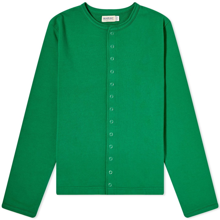 Photo: Beams Boy Women's Snap Button Cardigan in Green