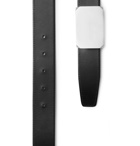 SALLE PRIVÉE - 4cm Black and Tan Milton Reversible Leather Belt - Black