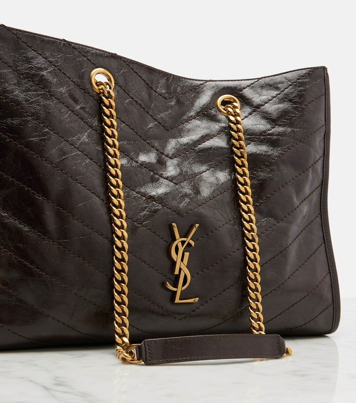 Saint Laurent Niki East West Large leather tote bag