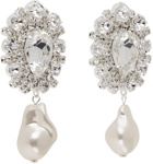 Magda Butrym Silver Crystal & Pearl Earrings