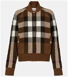 Burberry - Vintage Check wool-blend bomber jacket