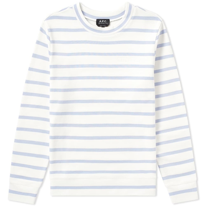 Photo: A.P.C. Tebow Stripe Crew Sweat