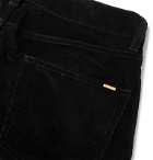 Dunhill - Black Slim-Fit Stretch-Cotton Corduroy Trousers - Black