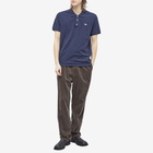 Maison Kitsuné Men's Tricolour Fox Polo Shirt in Navy