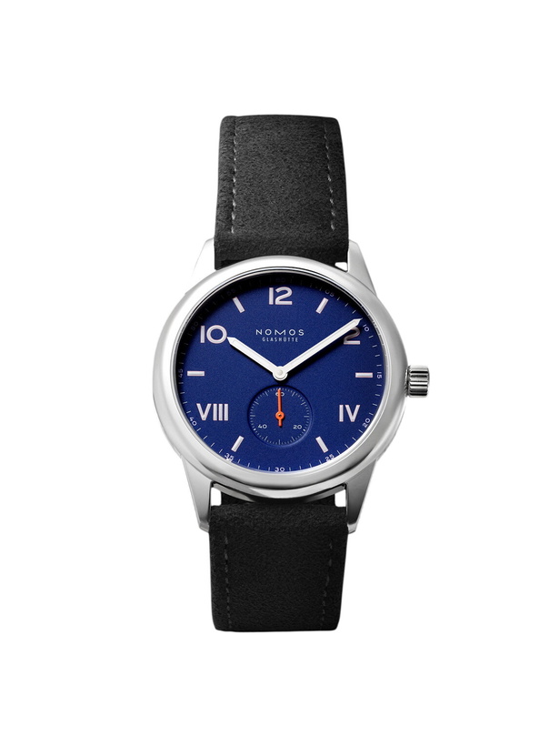 Photo: NOMOS Glashütte - Club Campus 38.5 Hand-Wound Stainless Steel and Alcantara® Watch, Ref. No. 722.GB