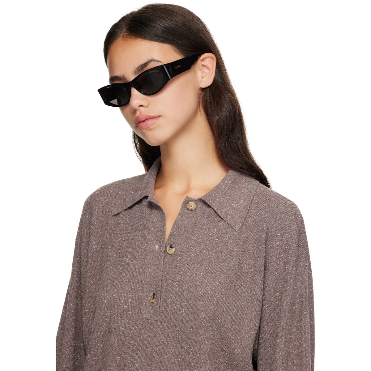 LOEWE Black Flash Small Cateye Sunglasses