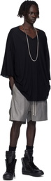 Rick Owens Gray Concordians Boxers Leather Shorts