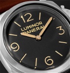Panerai - Luminor 1950 Hand-Wound 47mm Stainless Steel and Leather Watch, Ref. No. PAM00372 - Black
