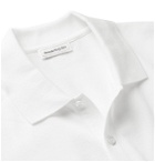 Alexander McQueen - Embroidered Cotton-Piqué Polo Shirt - White