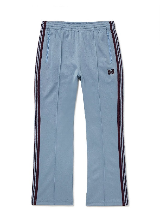 Photo: Needles - Logo-Embroidered Webbing-Trimmed Tech-Jersey Track Pants - Blue