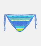 Ganni - Cotton crochet bikini bottoms