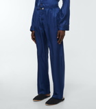 Derek Rose - Woburn striped silk pajama set