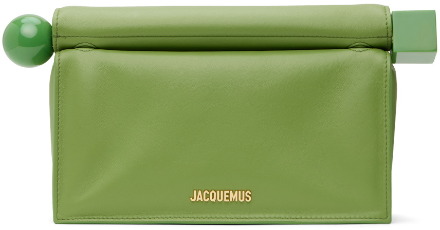 JACQUEMUS Green La Casa 'La pochette Rond Carré' Clutch Jacquemus