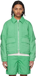 Solid Homme Green Garment-Dyed Jacket