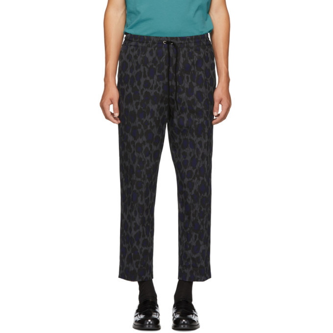 Photo: Kenzo Grey Leopard Drawstring Trousers