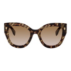Fendi Tortoiseshell Forever Fendi Square Sunglasses