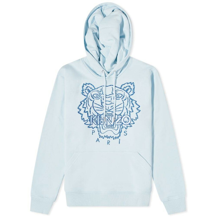 Photo: Kenzo Men's Classic Tiger Popover Hoody in Sky Blue