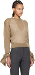 Coperni Brown Knotted Sleeve Sweater