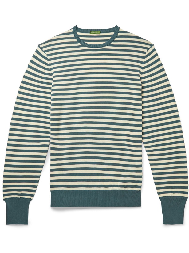 Photo: SID MASHBURN - Striped Cotton Sweater - Blue