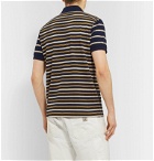 Lacoste - Striped Cotton-Piqué Polo Shirt - Blue