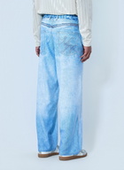 Metalwood Wide-Leg Denim Trousers