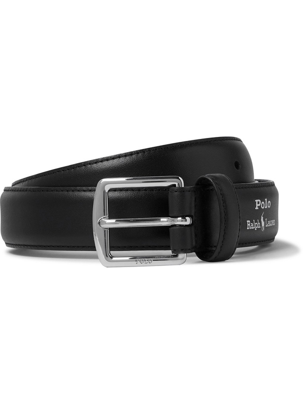 Photo: POLO RALPH LAUREN - Logo-Debossed Leather Belt - Black