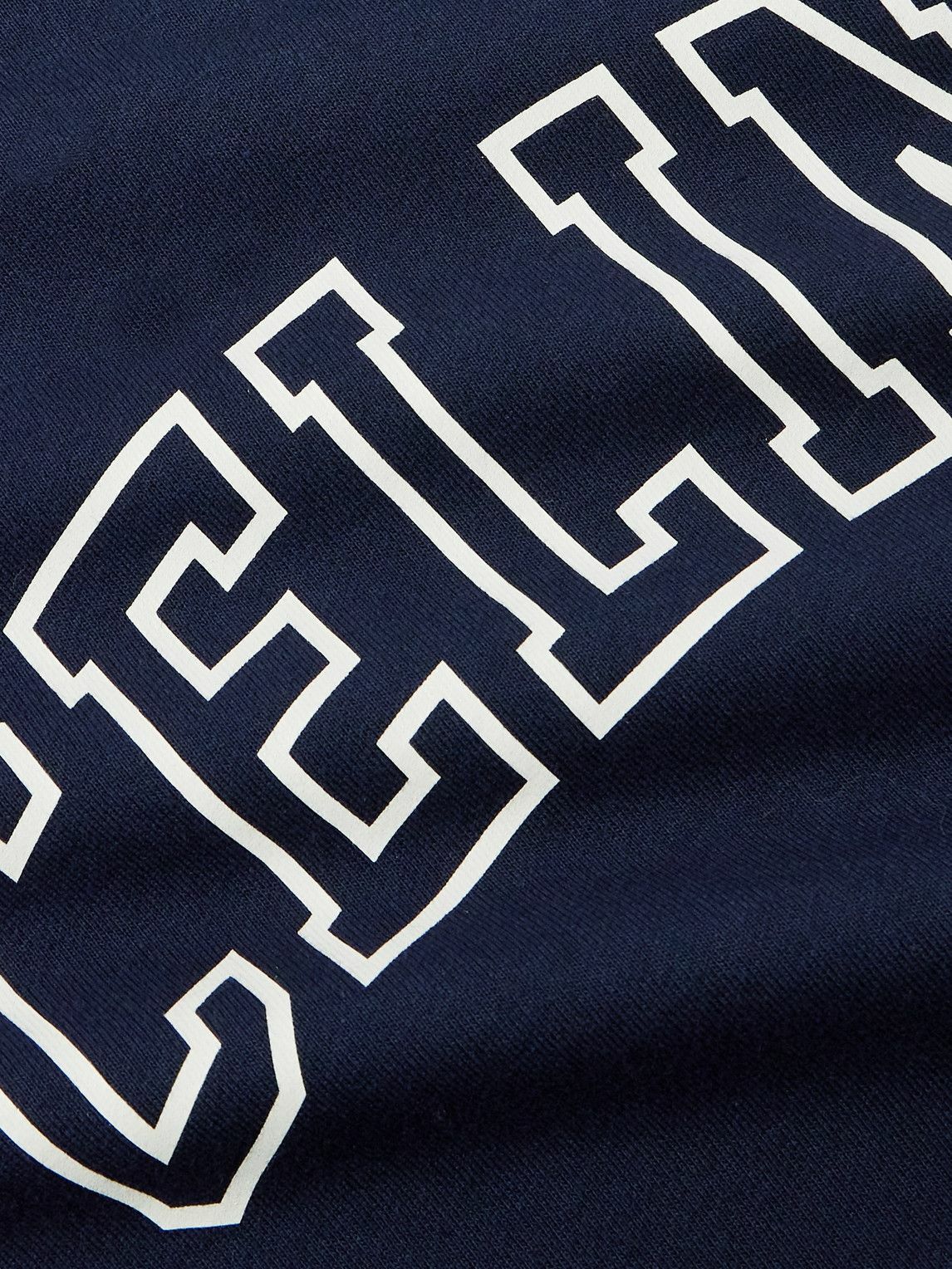 CELINE - Logo-Print Cotton-Blend Jersey Sweatshirt - Blue