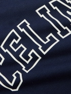 CELINE - Logo-Print Cotton-Blend Jersey Sweatshirt - Blue