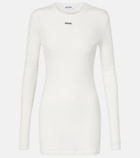 Miu Miu Cotton jersey minidress