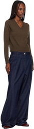 arch4 Brown Boston V-neck Sweater