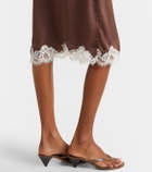 Faithfull Marisol lace-trimmed midi skirt
