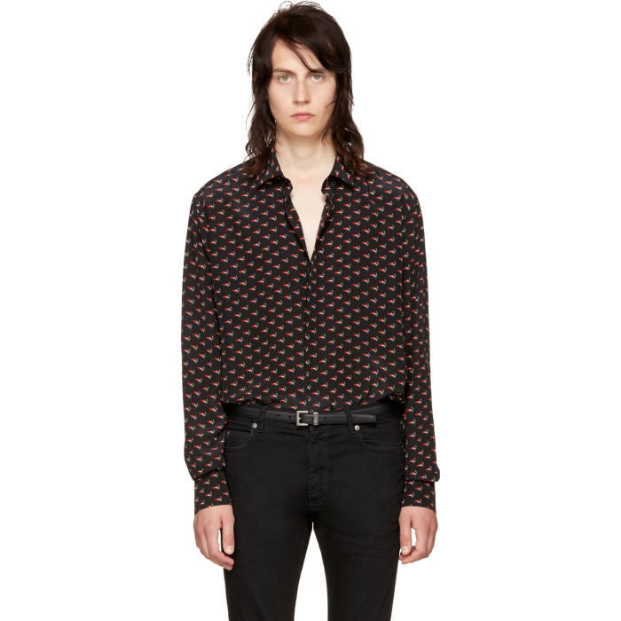 Photo: Saint Laurent Black Bouche Shirt