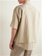 LE 17 SEPTEMBRE - Layered Crinkled-Twill Shirt - Neutrals
