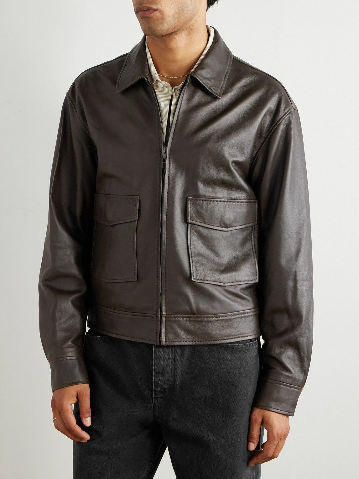 Nili Lotan - Majorca Leather Jacket - Brown