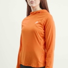 Nike Women's ACG Trail UV Hooded Mid Layer Fleece in Safety Orange/Summit White