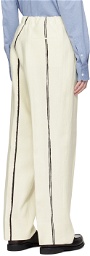 ZEGNA Off-White Striped Trousers