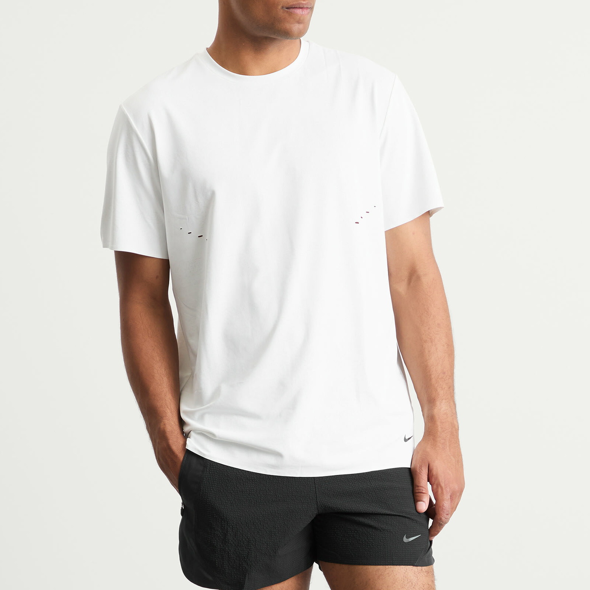 Nike Running Men's Dri-Fit T-Shirt in Summit White/Black