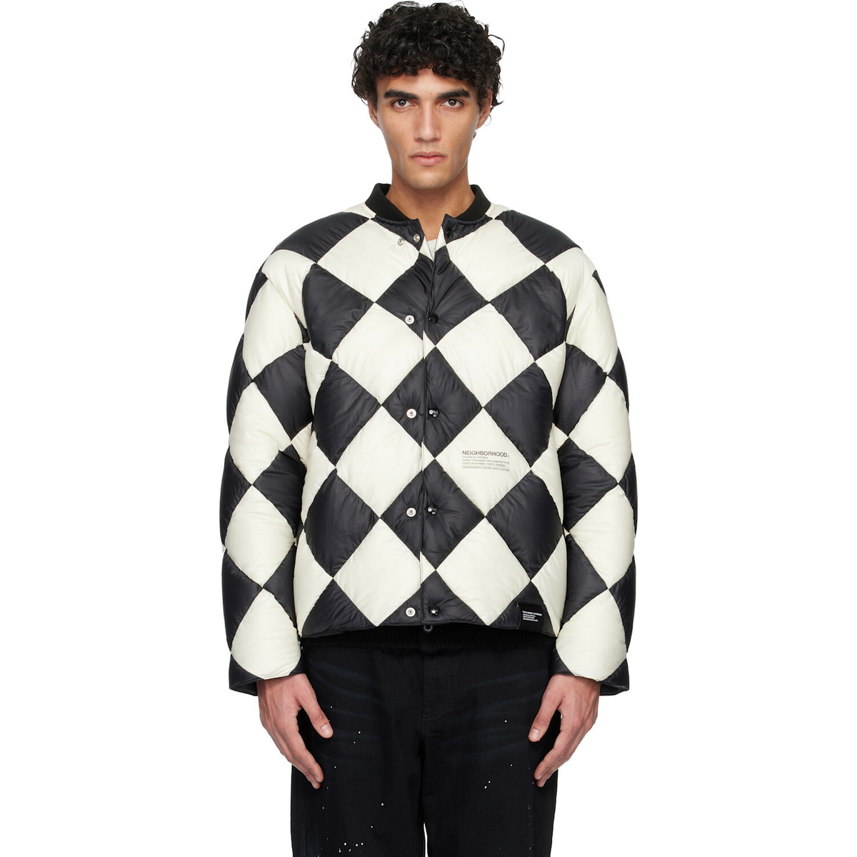 Neighborhood Black & White Checker Down Jacket