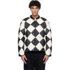Neighborhood Black & White Checker Down Jacket