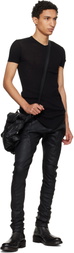 Julius Black Coated Gazelle Skinny Jeans