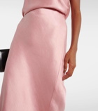 Dorothee Schumacher Slouchy Elegance satin midi skirt