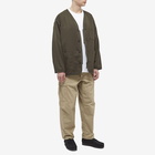 Comme des Garçons Homme Men's Nylon Liner Zip Jacket in Khaki