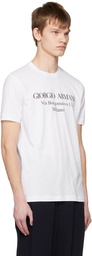 Giorgio Armani White Printed T-Shirt