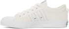 adidas Originals White Canvas Nizza Sneakers