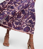 Zimmermann - Tiggy floral linen midi skirt