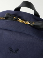 Bennett Winch - Logo-Embroidered Leather-Trimmed Cotton-Canvas Backpack