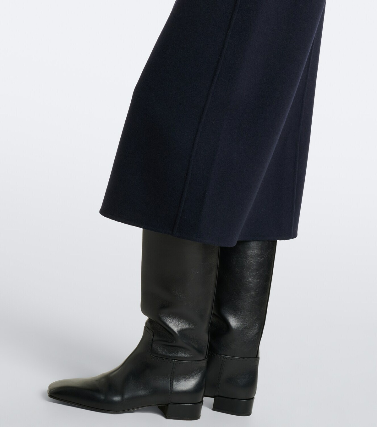 'S Max Mara Belted virgin wool midi skirt